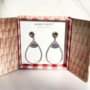 Bomb Party Market Fresh Summertime Hoops Earrings NWT